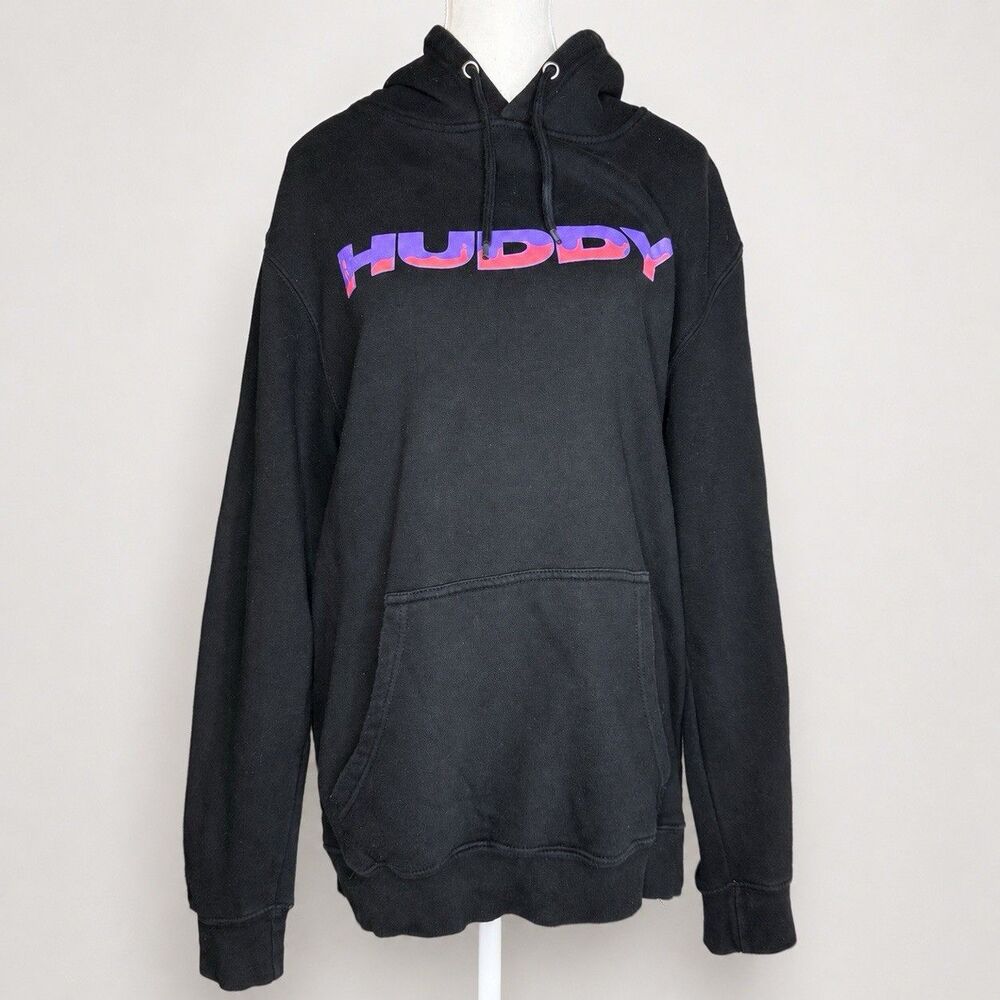 Lil Huddy Hoodie Mens M Black Purple Jellyfish Chase Hudson Fanjoy Graphic